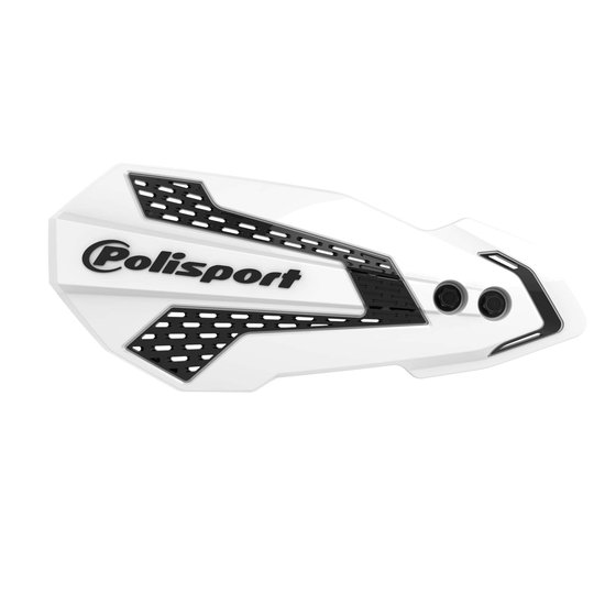 KX 250 F (2008 - 2018) mx flow handguards in white/black | POLISPORT