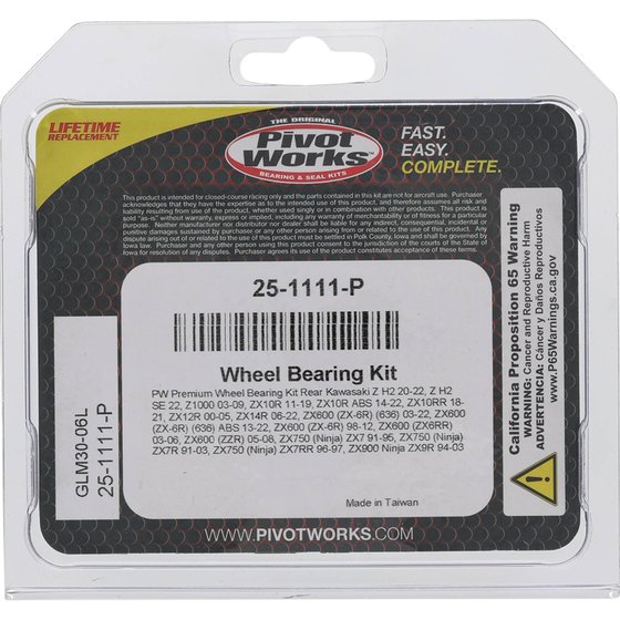 ZZ R 1400 (2006 - 2022) wheel bearing kit rear | All Balls