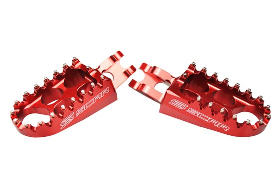 KX 450 F (1974 - 2022) standard red footpeg | SCAR