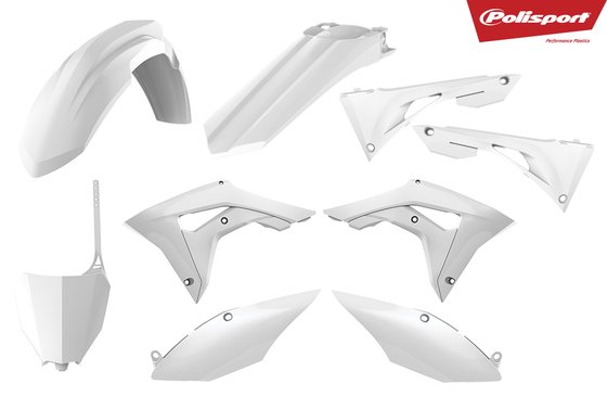 KX 450 F (1974 - 2019) complete mx body kit white | POLISPORT