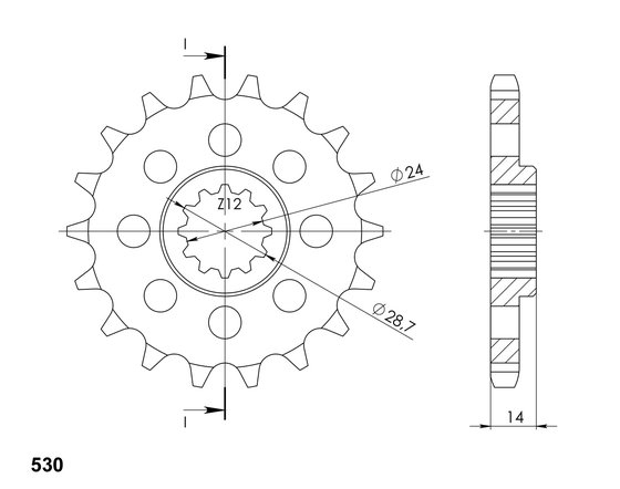 ZRX 1200 R (2001 - 2006) supersprox front sprocket 1529.17 | Supersprox