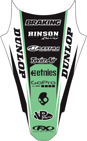 KX 100 (1990 - 2013) offroad graphic for kawasaki kx80-100 rear fender | FACTORY EFFEX