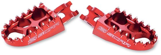 KX 250 F (2006 - 2021) evo scar footpegs (red) | SCAR