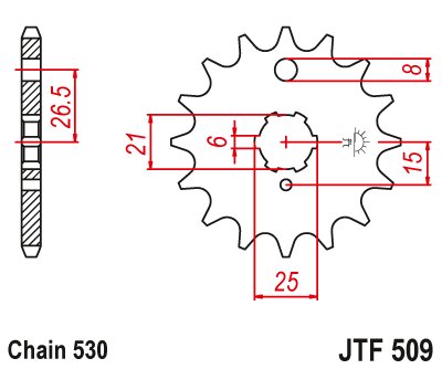 Z 400 ER (1974 - 1979) front sprocket 15tooth pitch 530 jtf50915 | JT Sprockets