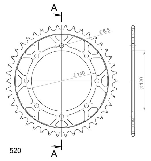 KLR 650 (1987 - 2019) supersprox / jt rear sprocket 487.43 | Supersprox