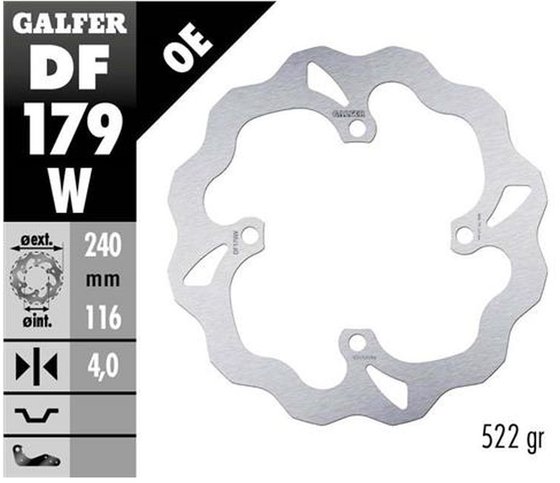 KX 450 F (2006 - 2018) fixed wave brake rotor | GALFER