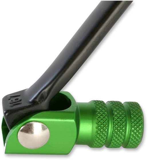 KX 450 F (2006 - 2015) folding forged aluminum shift lever - green | MOOSE RACING