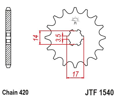 Z 125 (2017 - 2022) steel front sprocket | JT Sprockets