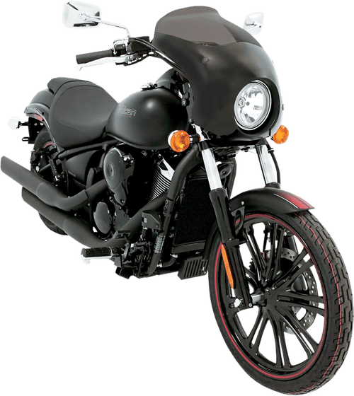 VN 900 VULCAN CUSTOM (2007 - 2022) bullet fairing replacement with 7.25" cutout - black | MEMPHIS SHADES METRIC