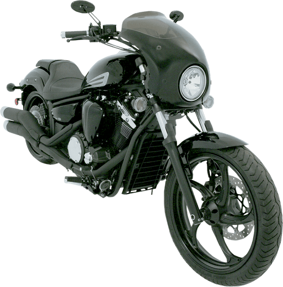 VN 900 VULCAN CUSTOM (2007 - 2022) bullet fairing replacement with 7.25" cutout - black | MEMPHIS SHADES METRIC