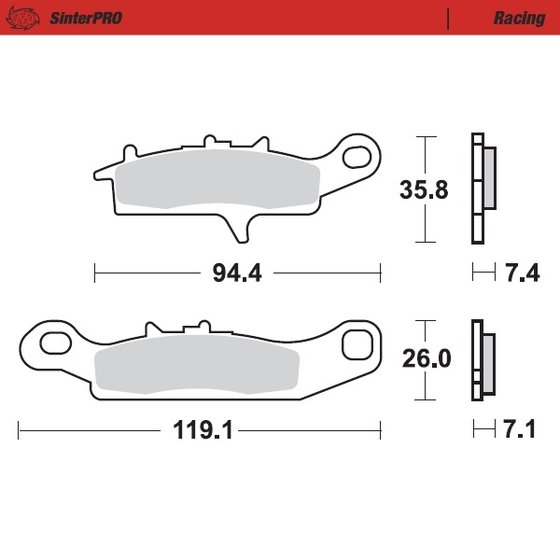 KVF 700 PRAIRIE (2004 - 2006) sintered metal racing brake pads | MOTO-MASTER