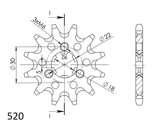 KX 125 (1998 - 2002) supersprox / jt front sprocket 1445.12 sc | Supersprox