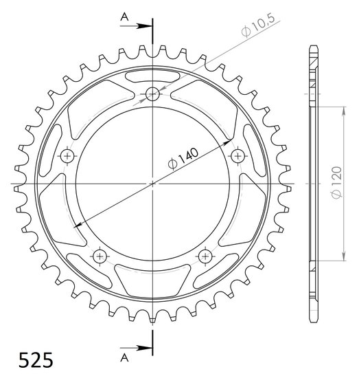 KLV 1000 (2004 - 2006) supersprox / jt rear sprocket 1792.41 | Supersprox