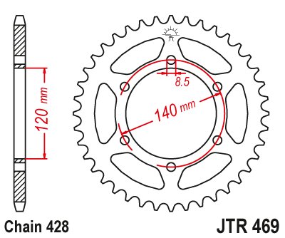 KV 175 (1981 - 1989) steel rear sprocket | JT Sprockets