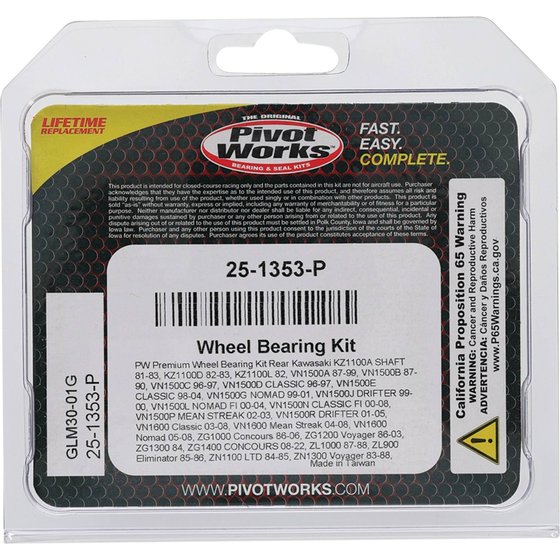 VN 1500 VULCAN DRIFTER (1999 - 2005) wheel bearing kit rear | All Balls