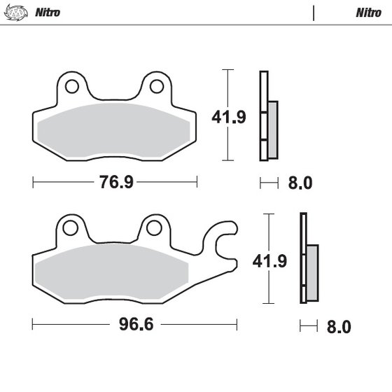 KLF 400 BAYOU (1993 - 1999) nitro atv brake pad | MOTO-MASTER