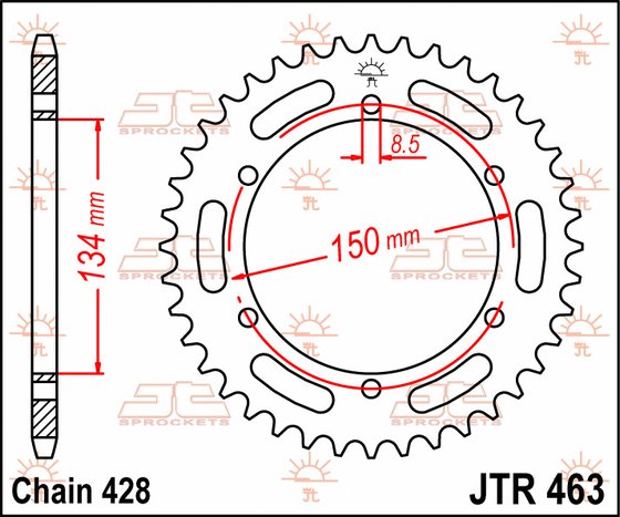 KMX 200 (1988 - 1992) steel rear sprocket | JT Sprockets