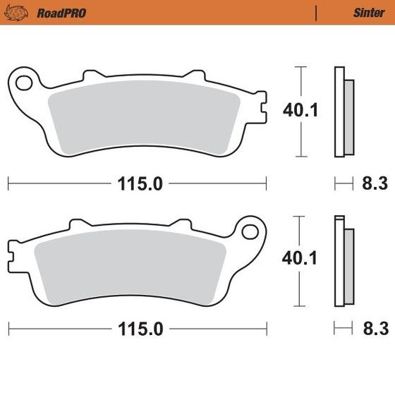 NINJA 650 (2017 - 2020) sintered front brake pad | MOTO-MASTER