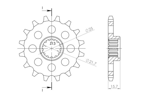 ZX 6R NINJA (1998 - 2002) supersprox / jt front sprocket 1535.15 | Supersprox