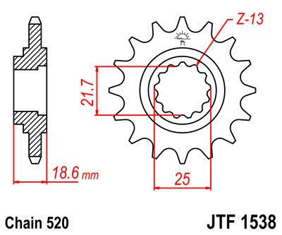 Z 750 S (2005 - 2006) steel front sprocket | JT Sprockets