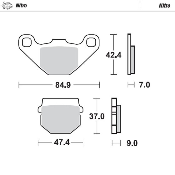 KDX 125 SR (1990 - 2003) moto-master brakepads kawasaki: kx80/100 <1996, kdx125 <2003, suzuki: rm80/85 < | MOTO-MASTER