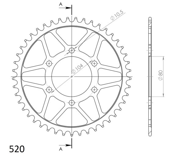 Z 800 (2013 - 2019) supersprox rear sprocket 478.45 | Supersprox