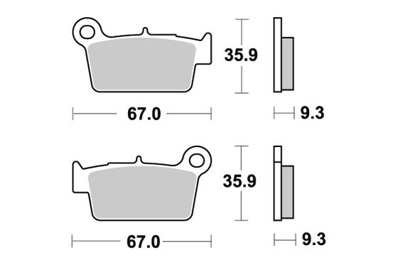 KX 450 X (2021 - 2023) brakepads sintered offroad | SBS