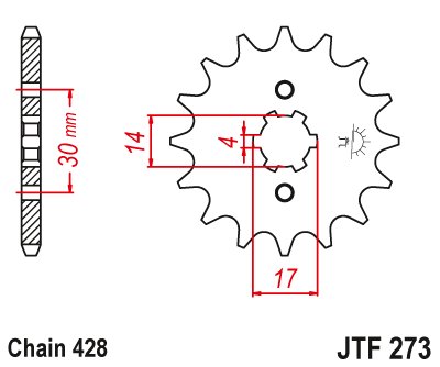 KLX 125 (2010 - 2015) steel front sprocket | JT Sprockets