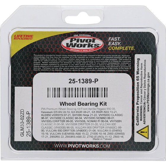 ER 6 N (2009 - 2010) wheel bearing kit front | All Balls