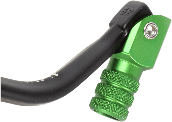 KX 60 (1986 - 2001) folding forged aluminum shift lever - green | MOOSE RACING