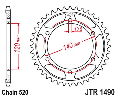 EN 500 VULCAN (1996 - 2009) rear sprocket 37 tooth pitch 520 black | JT Sprockets