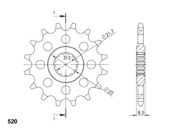 ZX 6R NINJA (2007 - 2019) supersprox front sprocket 578.16 | Supersprox