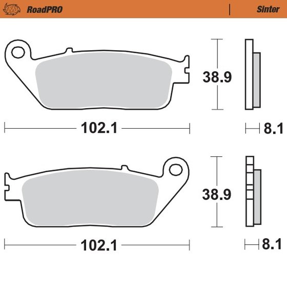 Z 650 (2017 - 2022) sintered front brake pad | MOTO-MASTER