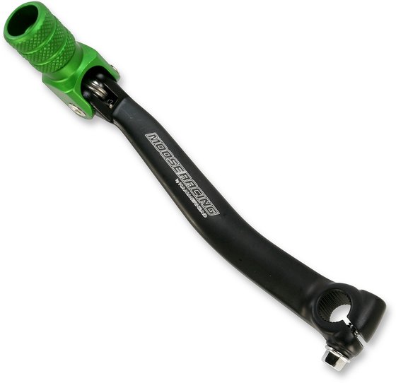 KX 450 F (2006 - 2015) folding forged aluminum shift lever - green | MOOSE RACING