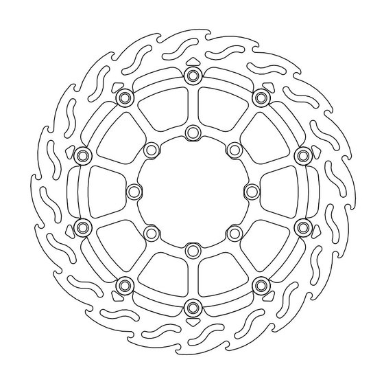 KX 112 (2022 - 2023) moto-master smr flame brakedisc front kawasaki kdx, klx, kx (black) | MOTO-MASTER
