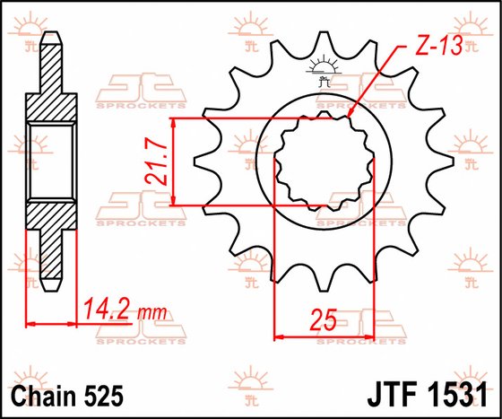 Z 750 ZEPHYR (1995 - 1999) steel front sprocket | JT Sprockets