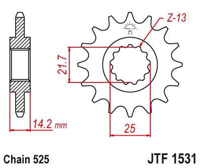 Z 750 ZEPHYR (1995 - 1999) steel front sprocket | JT Sprockets