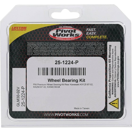 KX 125 (1997 - 2002) wheel bearing kit rear | All Balls