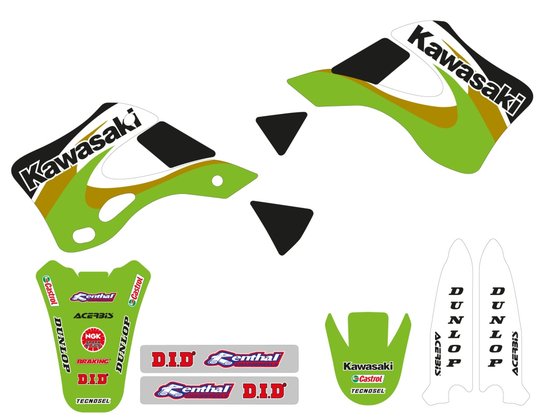 KX 125 (1999 - 2002) sticker kit with seat cover | TECNOSEL