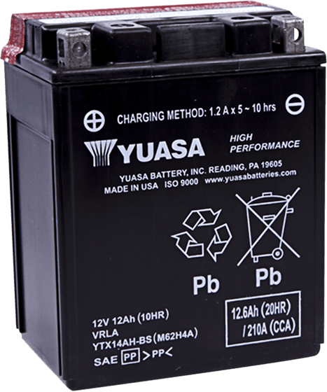 MULE 600 (2005 - 2012) ytx14ah-bs 12ah agm-battery 134x89x166mm | YUASA