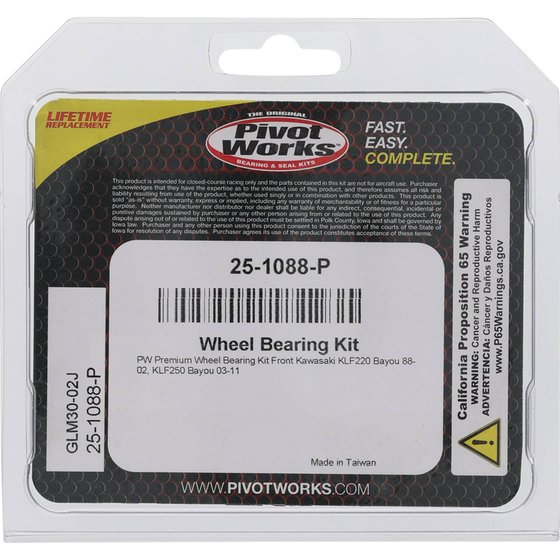 KLF 250 (2003 - 2011) wheel bearing kit front | All Balls