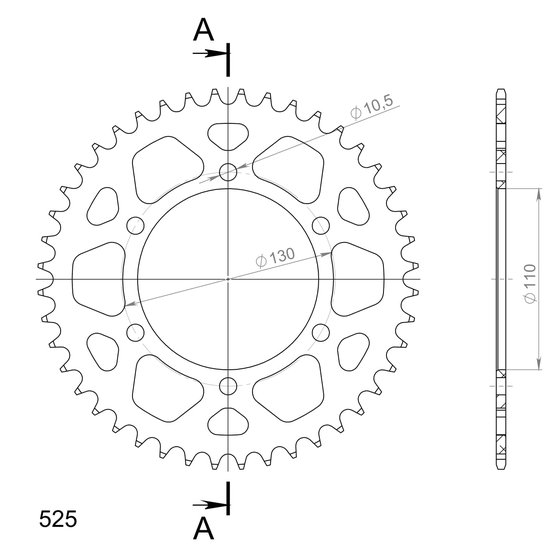 EX 300 R NINJA (2013 - 2017) supersprox alu rear sprocket su/ya black 42 | Supersprox