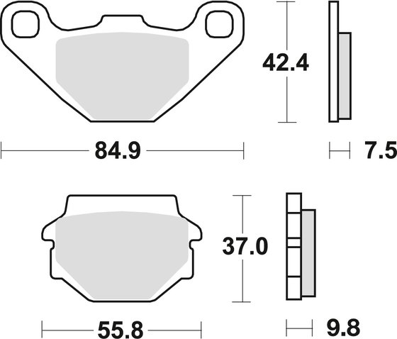 KLR 600 (1984 - 1994) sintered metal brake pad | TRW