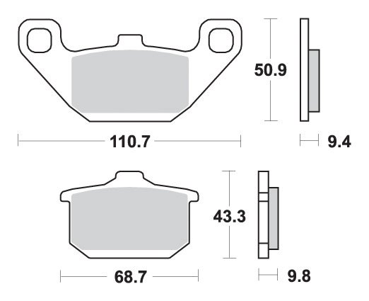 Z 750 (1983 - 1988) brakepads ceramic | SBS