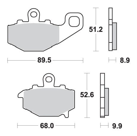 ZX-6RR NINJA (2003 - 2006) brakepads sintered rear | SBS