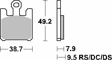 ZX 6R NINJA 636 (2003 - 2006) brakepads sintered | SBS