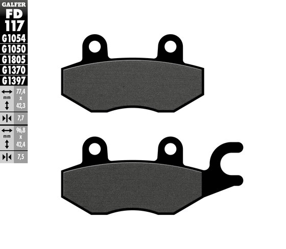 EX 400 NINJA (2018 - 2021) semi-metal brake pad | GALFER