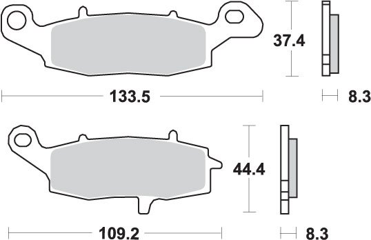 VN 800 VULCAN CLASSIC (1996 - 2006) brakepads sintered | SBS