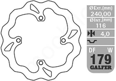 KX 250 F (2004 - 2019) fixed wave brake rotor | GALFER