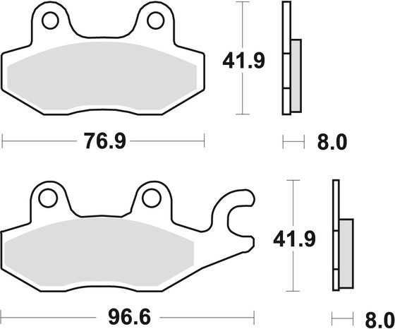 BN 125 ELIMINATOR (2000 - 2009) allround organic standard brake pad | TRW